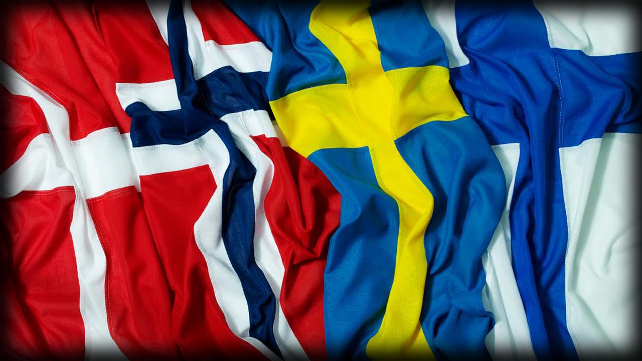 flagi krajów skandynawskich